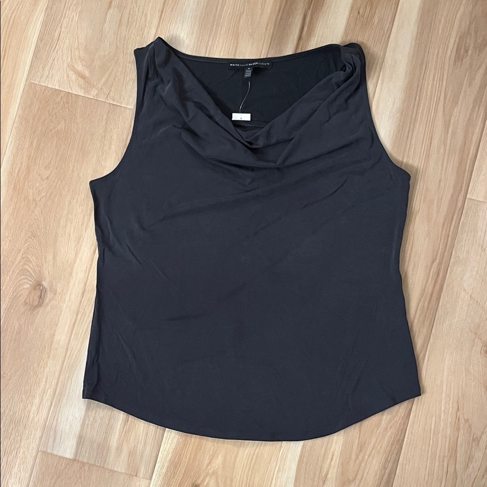 White House charcoal gray Cowl Neck Tank Top